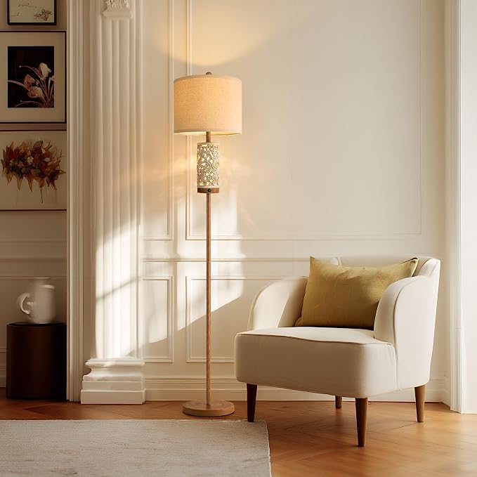 OYEARS 65" Floor Lamp with Night Light, Farmhouse Floor Lampfor Bedroom - Image 4