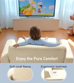 3-in-1 Extra Wide Convertible Kids Couch, Flip Open Toddler Couch to Lounger - Image 4