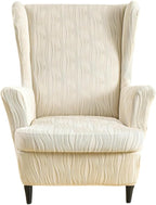 KRFOONN Stretch Wing Chair Slipcovers Printed 2 Piece Wingback Chair Covers by KRFOONN