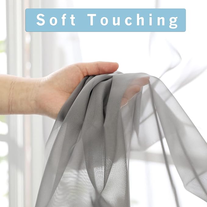 Sheer Curtains 96 Inch Length, Elegant Sheer Curtains - Image 5