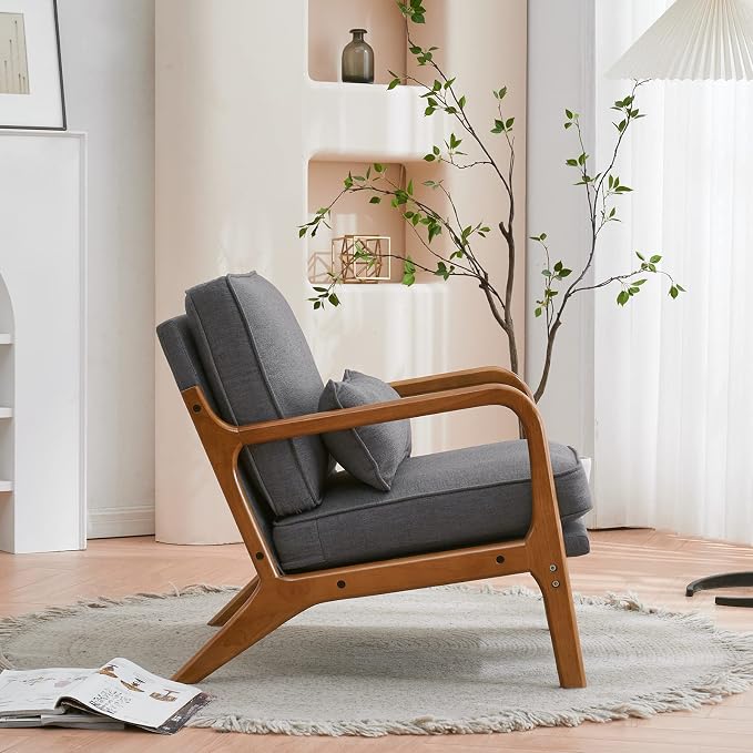 Karl home Accent Chair Mid-Century Modern Chair - Image 4