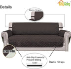 Easy-Going Reversible Couch Cover, Small Chair, Chocolate/Ivory | Machine - Image 3