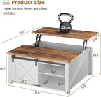 SEDETA 31.5" Lift Top Coffee Table - Image 2