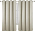 Light Beige Thermal Blackout Curtains/52 x 63 Inch/Set of 2 Panels Room - Image 2