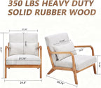 Set of 2 Mid Century Modern Accent Chair - Image 2
