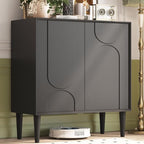 Easyego 31.5″ Mid Century Modern Sideboard Buffet Cabinet, Dining Room by Easyego