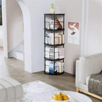 ALLSTAND Rotating Bookshelf, 4 Tier Spinning Bookshelf Tower, 360° Display - Image 6