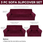 Peryiter 3 Pcs Couch and Loveseat Covers Set Sofa Cover - Image 2