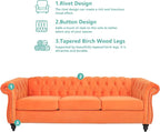 QHITTY 2 Piece Living Room Set, Sectional Chesterfield Sofa Chair Contemporary - Image 3