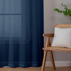 Blue Sheer Curtains, Sheer Curtains 78 inches Long 2 Panels Set, Rod Pocket - Image 7