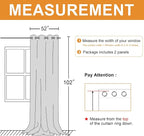 Blackout Curtains for Bedroom, 52 x 102 Inches Long, Dark Grey | Thermal - Image 7