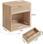 LEYAOYAO Rattan Nightstands Set of 2 - Image 3