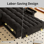 3 in 1 Convertible Sleeper Sofa, 65in Sleeper Couch - Image 7