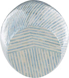 Linon Tylin Ivory and Blue Capiz Drum Accent Table - Image 14