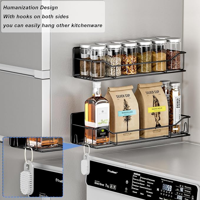 Magnetic Spice Rack for Refrigerator, 8 Pack Magnetic Fridge Shelf, Moveable - Image 4