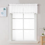 Chyhomenyc Sheer Valances for Windows, Light Filtering Small Window Curtains by Chyhomenyc