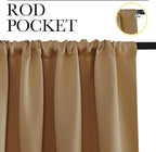 NICETOWN Window Curtains Blackout Drapes, 1 Pair, 52 by 72-Inch, Thermal - Image 2