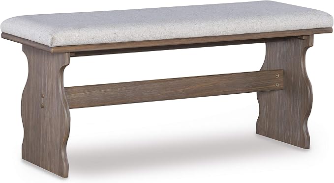 Linon Lucy Natural Wood and Linen Upholstered Corner Nook Kitchen Dining Set - Image 13