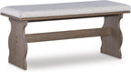 Linon Lucy Natural Wood and Linen Upholstered Corner Nook Kitchen Dining Set - Image 13