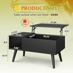 WLIVE Coffee Table for Living Room, Small Coffee Table - Image 3