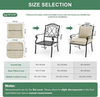 Summsun Patio Chair Cushions 19 x 19 Inch, Faux Linen Outdoor Furniture Cushions - Image 7