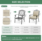 Summsun Patio Chair Cushions Set of 2, Faux Linen Outdoor Furniture Cushions - Image 8