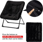 Comfy Saucer Chair for Adults, Soft Faux Fur Bedroom Chair, Accent Dorm Chairs - Image 7