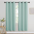 NICETOWN Aqua Blue Bedroom Curtains 72 inches Long, Grommet Blackout Thermal by NICETOWN