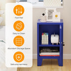 ALBAD Metal Nightstand with Lockable Cabinet, Compact Mini Locker Bedside Table - Image 4