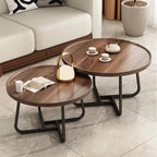 Round Nesting Coffee Table Set of 2, Mid Century Modern, Center by Windpost