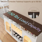 Wine Bar Cabinet, Arched Glass Doors, Wine Rack, Adjustable Shelves, Sideboard - Image 5