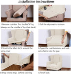 Turquoize Wingback Chair Covers 2 Piece Wing Chair Slipcover Stretch Slipcovers - Image 6