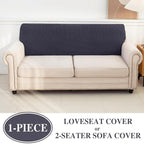 LA MEACK Couch Cushion Cover Loveseat Cover or 2 Seat Sofa Cover Washable - Image 3