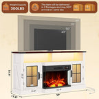 WLIVE 3-Sided Glass Electric Fireplace TV Stand - Image 3