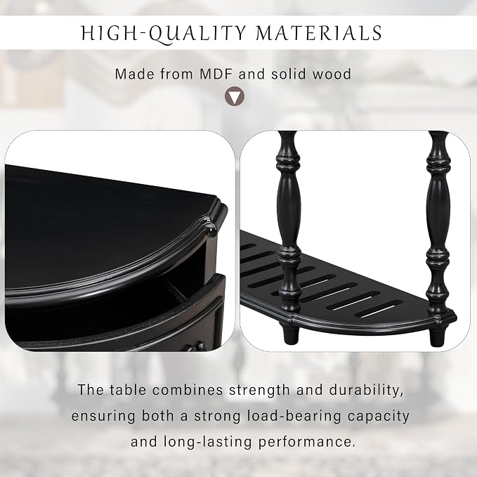 LUMISOL Half Moon Console Table - Image 5