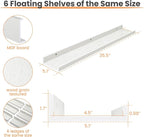 upsimples Floating Shelves for Wall, 35.5 Inch Shelves for Decor Storage Set of - Image 3