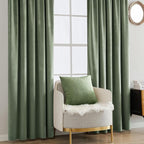 MIULEE Sage Green Velvet Curtains 52x96 inches Luxury Blackout Curtains | - Image 7