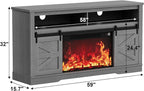 JUMMICO Fireplace TV Stand for 65+ Inch TV - Image 3