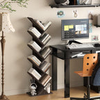 SHEEPAM 10 Tier Tree Book Shelf, Floor Standing Wood Bookshelf - Image 7