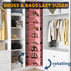 SpaceAid 9 Tier Rotating Shoe Rack Tower, Spinning Shoe Display Lazy Susan - Image 4