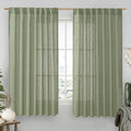 Extra Wide Semi Sheer Linen Curtains by LAMIT