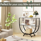 GILLAS 3 Tier Console Tables, Sofa Table Behind Couch Table, Industrial - Image 9