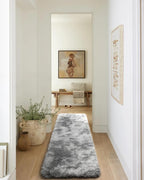 Runner Rugs for Bedroom Living Room, Fluffy Tie-Dye Light Grey 2x6 Area Rug | - Image 8