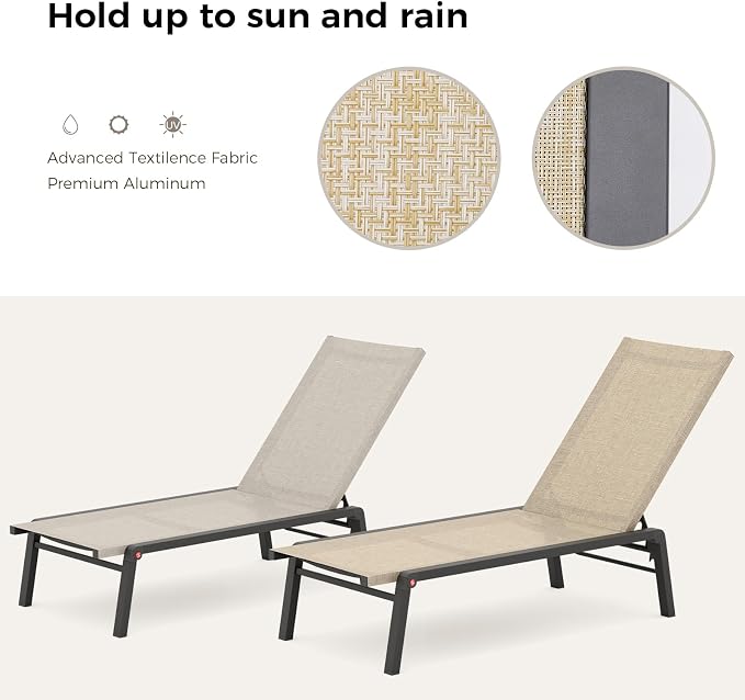 Patio Chaise Lounge Set of 2 - Image 5