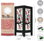 RED BERRY THAILAND LANNA LAMP Japanese Sakura/Cherry Blossom LAMP - Image 2