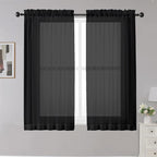 Black Sheer Curtains, Bedroom by OWENIE