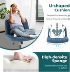 OLIXIS Criss Cross Chair with Wheels Wide Cross Legged Office Desk Vanity Chair - Image 4