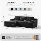 96" Sectional Couches for Living Room Cloud Couch Sofa - Image 2