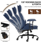 E-Motie Office Chair, Leather Desk Chair - Image 6