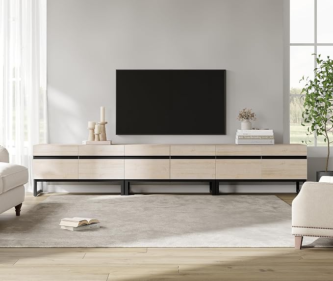 WAMPAT Modern TV Stand for 32-110 Inch TVs, Wood Entertainment Center - Image 7
